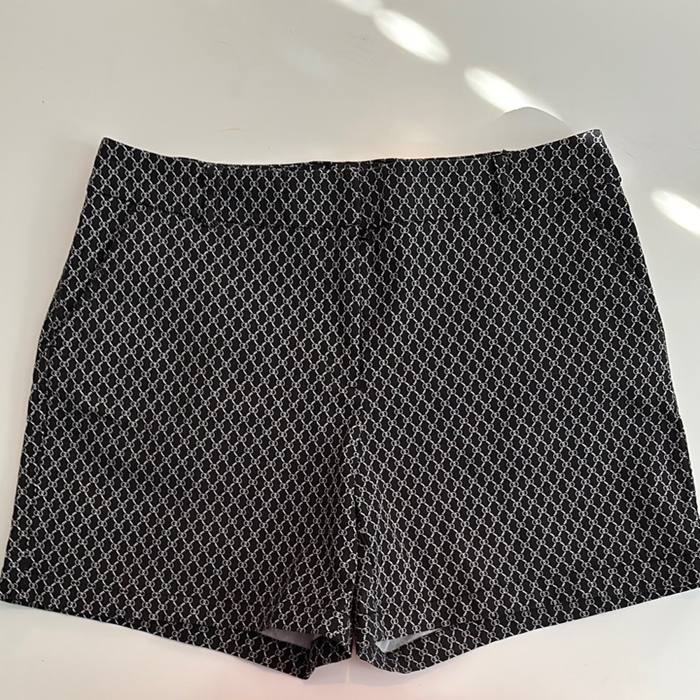 Black and White Patterned Shorts